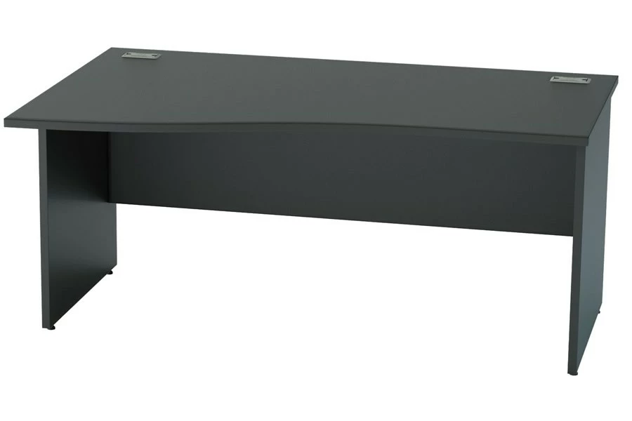 Nene Black Wave Panel Leg Desk 1 Nene Black Wave Panel Leg Desk